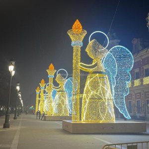 Décorations de Noël extérieures, motifs d'anges lumineux à LED - Product Image 6