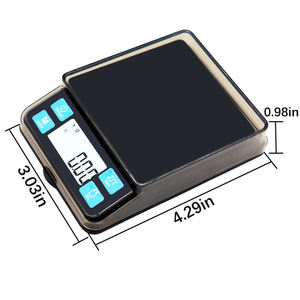 Balance de précision numérique multifonctionnelle à piles avec plateau et couvercle intégrés, étalonnage 50g, précision 0.01g, capacité 200g - Product Image 1