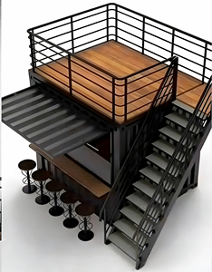 Contenedor de Acero Personalizado y Móvil de 10 pies (3 m) para Cafetería, Mini Tienda al Aire Libre, Restaurante con Cocina y Bar - Product Image 2