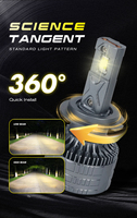 GOODZOOM 4300K Bombillas LED para Faros Delanteros de Amplio Voltaje H4 H7 HB3 HB4, Luces LED para Auto 24V Canbus 9005 9006 H11