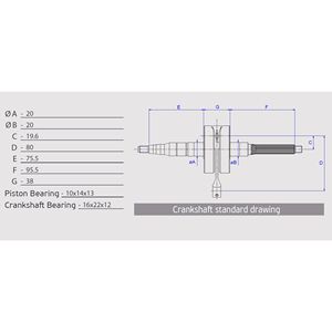 Cigüeñal ATHENA Origen Italia Diámetro del pasador 10 mm - Product Image 2