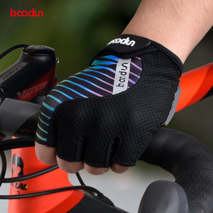 Baodun – gants de cyclisme demi-doigts en microfibre, coussinet de paume absorbant les chocs, pour vélo de route, de montagne, utilisation en plein air, unisexe - Product Image 2