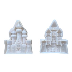 3D clásico estilo europeo <span class=keywords><strong>Castillo</strong></span> forma silicona DIY resina azúcar pastelería arcilla galleta Chocolate pastel Fondant decoración molde - Product Image 5