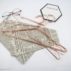 ローズゴールドプレミアムステンレス鋼ランドリーコートハンガー金属ワイヤー布服用高級スーパーマーケット用品 - Product Image 2