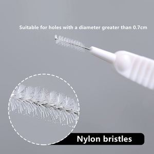 VC Small Hole Anti-Clogging Eco-Friendly Plastic Shower <b>Gap</b> Cleaner 0.7cm Diameter Nylon Fabric Cleaning Brush Hand Design Style - Product Image 5