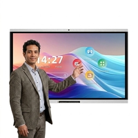 Pantalla Plana LED de 65 75 86 98 Pulgadas, Pizarra Inteligente 4K, Pizarra Interactiva con Pantalla Táctil, Android Windows, para Enseñanza