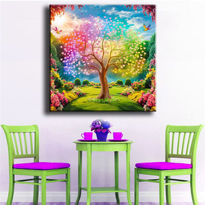 Verdadero fabricante, venta al por mayor, arte de pared 5D personalizado, decoración de lujo para el hogar, pinturas de paisaje, Kits de pintura de diamantes DIY ASF2854 - Product Image 4