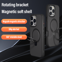 Étui de téléphone magnétique premium avec support rotatif à 360°, design incassable, épaisseur de 1 mm, aimant N52 authentique, prise en charge du logo personnalisé