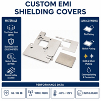 Maßgefertigtes Perforiertes EMI-Abschirmungsband Isolierband für PCB SMT Board-Level Metallstanzteile OEM Großhandel