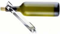 Porte-bouteille de vin en acrylique transparent en cristal Support durable pour bouteilles de 750ml Organisateur de réfrigérateur de comptoir peu encombrant fabriqué à la main