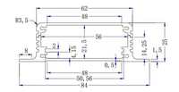 Boîtier de contrôle en aluminium anodisé 84*25mm pour électronique, boîtier de carte PCB IP54, boîte de jonction avec bride de montage, personnalisable, léger