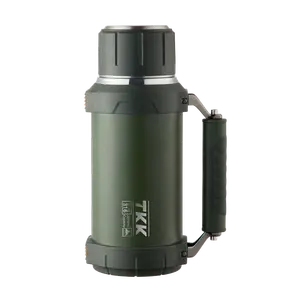 Classic Geïsoleerde Thermos Water Fles Fles Met Cup Roestvrijstalen Dubbelwandige Vacuüm Fles 64 Oz 2L Voor Outdoor Camping