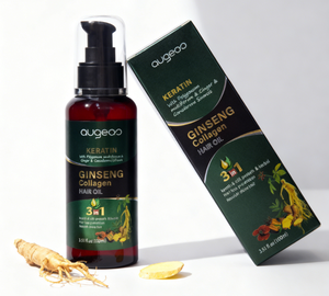 Augeas Hair Care - Suero Capilar Herbal de Ginseng con Aceite de Ricino y <span class=keywords><strong>Almendras</strong></span> para Hombres y Mujeres, Tratamiento para el Cuero Cabelludo, Fragancia, Sin Frizz - Product Image 2