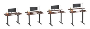 Bureau électrique assis-debout WEKIS avec étagère pour moniteur, poste de travail réglable pour le bureau et les projets - Product Image 6