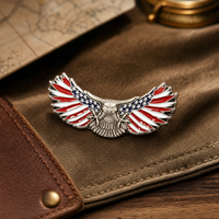 Metall-Adler Emaille-Anstecknadel mit Magnet für Anzug, Jacke, Hut, Geschenk, Großhandel, Bulk, Individuelles Logo