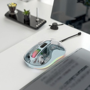 <span class=keywords><strong>2025</strong></span> New Arrival LED văn phòng Chuột Pc vỏ trong suốt 2.4 Gam mô hình kép có thể sạc lại mini phong cách - Product Image 4