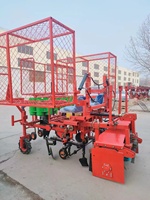 Semoir à poinçonnage au sol, couverture de film/semis en rang, machine tout-en-un, transplanteur d'ananas automoteur