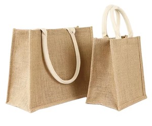 <span class=keywords><strong>Bolsa</strong></span> <span class=keywords><strong>de</strong></span> Mano Grande Ecológica <span class=keywords><strong>de</strong></span> Yute y Cáñamo, con Asas <span class=keywords><strong>de</strong></span> Cuerda, Diseño Personalizado con Logotipo, Reutilizable para Compras - Product Image 2