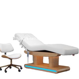 Lettino per Massaggi Facciali Kisen, Tavolo per Salone di Bellezza e Spa, Lettino per Tatuaggi con 4 Motori, Lettino Elettrico per Trattamenti Estetici con Copertura - Product Image 1