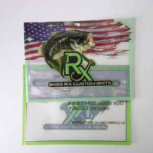 Sacs d'emballage personnalisés en plastique souple laminé avec fermeture éclair pour hameçons de pêche, leurres et appâts - Product Image 2