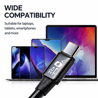 Cable de Datos USB-C de Carga Súper Rápida de 0A 240W con Diseño Trenzado Resistente para Teléfono Móvil y Transferencia de Energía de Alta Velocidad