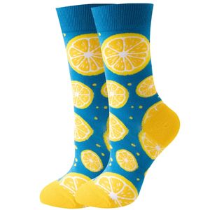 Chaussettes en coton tricotées à motif animalier fantaisie et amusant pour femmes, nouveauté mode, mignonnes, longues, à motifs de fruits, vente en gros - Product Image 5