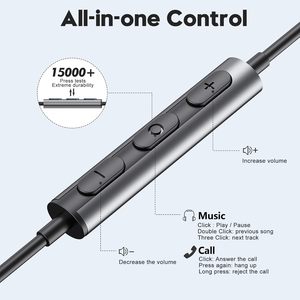 Écouteurs filaires stéréo HiFi Type-C intra-auriculaires avec micro et contrôle du volume pour smartphones <span class=keywords><strong>Android</strong></span>, ordinateurs portables et tablettes - Product Image 2