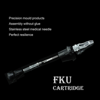Cartouches d'aiguilles de tatouage et de maquillage permanent en acier inoxydable 316 de qualité médicale FKU, 100% stérilisées à l'E.O. Aiguille à gaz