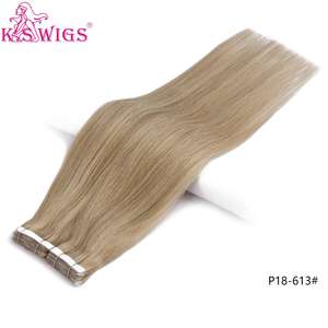 KSWIGS Cabello Humano Chino Virgen Remy de Lujo de 12-28 Pulgadas con Extensiones Adhesivas Clásicas, Puntas Gruesas, Sin Enredos, Sin Caída, Suave y Liso - Product Image 2
