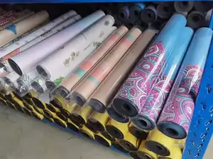 Matras Yoga PU kualitas tinggi, matras Yoga kebugaran dan kesehatan untuk olahraga yang ditingkatkan