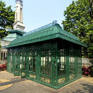 ศาลาเหล็กดัดหลังคากระจก YOUFINE สำหรับตกแต่งสวนรีสอร์ท - Product Image 2