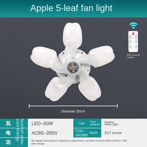 Ventilateur de plafond LED de petite taille de style moderne, moteur à courant continu, conversion de fréquence directe en usine, corps en verre pour restaurant et salon - Product Image 6