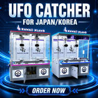 Nouvelle Machine à Pinces UFO Double pour 2 Joueurs avec Distributeur de Prix et 100 Modes de Jeu, pour Peluches UFO et Ours en Peluche