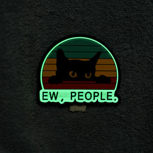Les gens EW. Insigne de moral de chat petit chat pour brassard en caoutchouc souple patch de Protection de l'environnement 3D lumineux - Product Image 4