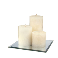 Plateau de bougie miroir carré/rond pour centre de table de mariage