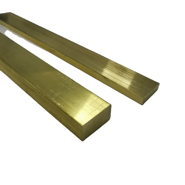 H59 H62 Brass Flat Bar Free Cutting Square Brass Bar Gold Surface