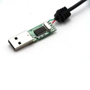 定制RS232 USB公到TRS音频3.5毫米弯头串行调试电缆