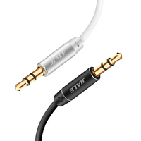Câble audio auxiliaire mâle 3,5 mm à conducteur en cuivre nu, coudé à 90 degrés, en alliage d'aluminium, pour transmission audio mâle-mâle
