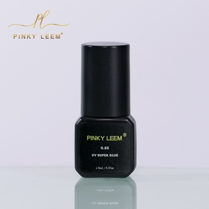 Pinky Leem UV LED Eyelash <b>Glue</b> Clear Alcohol Free Vegan Odorless Liquid Strong Hold 0.5s Lash Extension Adhesive Private Label - Product Image 6
