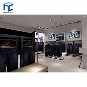 工場OEM/ODM新しいスタイルのジーンズパンツデニムシャツメンズ服店の装飾