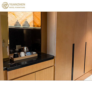 Meubles d'hôtel en placage MDF <span class=keywords><strong>InterContinental</strong></span>, suite de meubles de chambre à coucher de style moderne, imperméable et ignifuge - Product Image 3