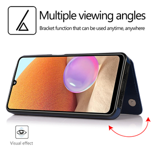Cartera sólida doble botón tarjeta soporte Flip funda de teléfono de cuero para Samsung Galaxy A35 A55 A16 A15 4G A13 5G A54 A14 A73 <span class=keywords><strong>A53</strong></span> <span class=keywords><strong>A33</strong></span> - Product Image 3