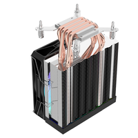 Lovingcool 120mm CPU Refroidisseur D'air 4 Caloducs Lumière Colorée Processeur Personnalisé Ventilateur De Refroidissement 3Pin AM4 AM5 LGA1700 Ventilateurs De Refroidissement