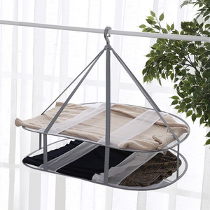 Windproof Laundry <strong>Hanging</strong> <strong>Dryer</strong> for Sweater <strong>Socks</strong> Towels Underwear Mesh Folding Drying Rack - Product Image 4