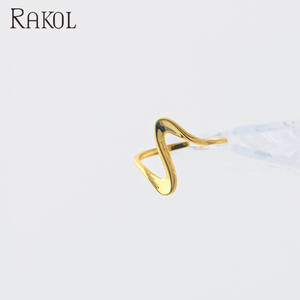 RAKOL RP2200 mode Bague serpent plaqué or Design Minimalisme Bijoux - Product Image 3