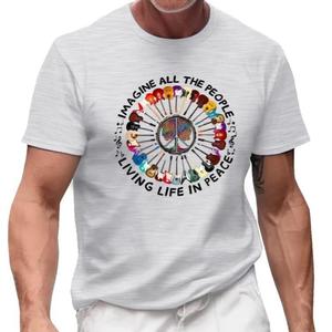 Camisetas de Hombre Negras de Moda, Lisas, de Algodón Grueso y Poliéster, Diseño Holgado de Verano, Ecológicas, de Corte Regular, para Sublimación - Product Image 3