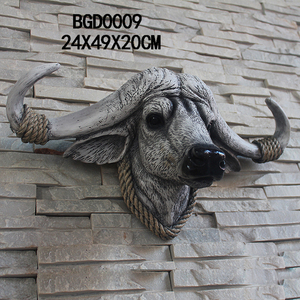 Tête d'animal murale en résine <span class=keywords><strong>de</strong></span> style artificiel Sculpture tête <span class=keywords><strong>de</strong></span> <span class=keywords><strong>cerf</strong></span> en polyrésine pour la décoration extérieure <span class=keywords><strong>de</strong></span> la maison <span class=keywords><strong>avec</strong></span> technique <span class=keywords><strong>de</strong></span> peinture - Product Image 6