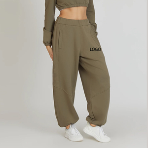 Pantaloni larghi in cotone di alta qualità vestiti Fitness da <span class=keywords><strong>donna</strong></span> a vita alta traspirante Comfort <span class=keywords><strong>Oversize</strong></span> <span class=keywords><strong>Jogger</strong></span> - Product Image 5