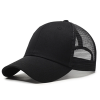 Gorra de béisbol trucker de tela Oxford bordada a medida con parte trasera de malla, logotipo ajustable y hebilla de cobre dorado, unisex, para playa y pesca.
