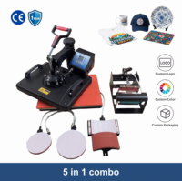 Presse à chaud 5-en-1 de 30x38 cm (12x15 pouces) avec écran numérique et design pivotant pour transfert par sublimation sur T-shirts, mugs, casquettes, assiettes – Idéale pour les projets DIY en boutique